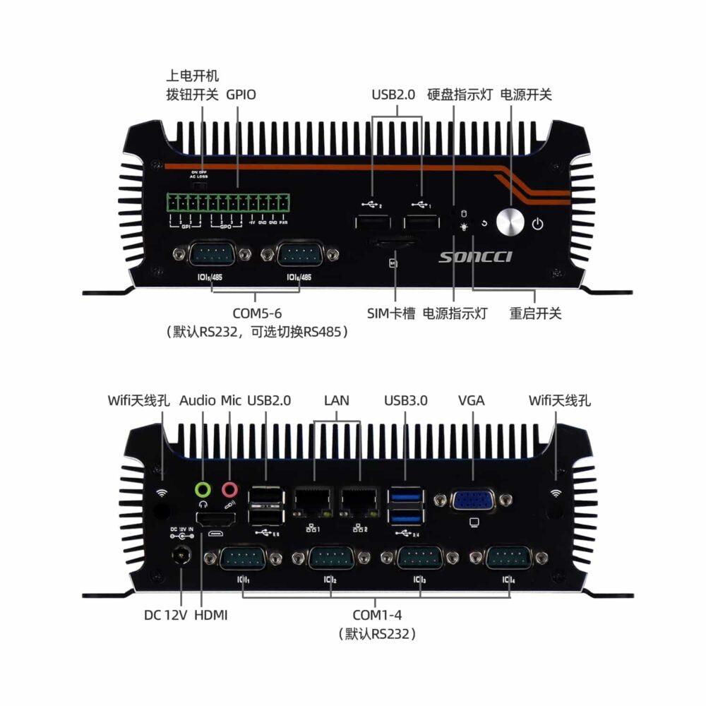 Core i5 i7 fanless embedded box IPC SCI-S4000C6 - Image 8