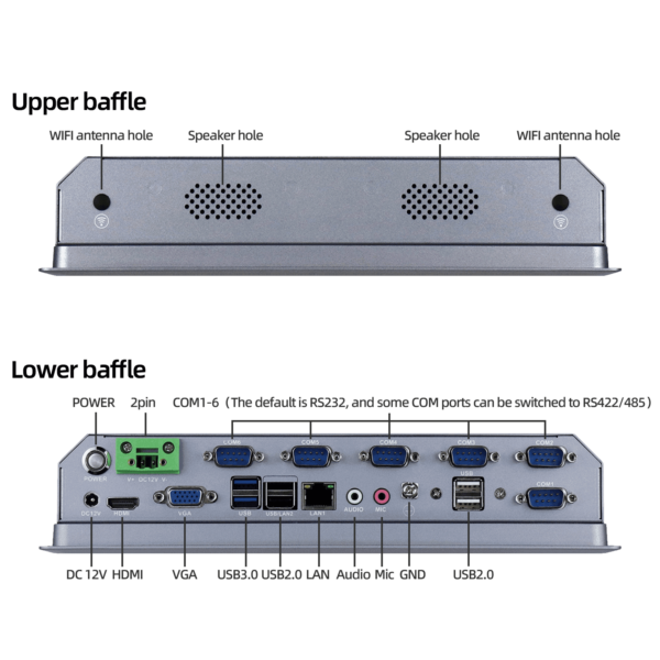 10.4 inch capacitive industrial panel PC SCP-D104SR - Image 9
