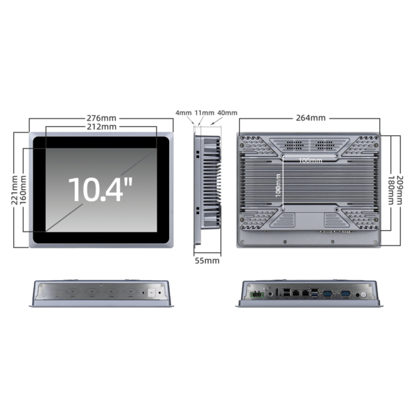 10.4 inch touch screen industrial panel PC  SCP-K104SR - Image 8