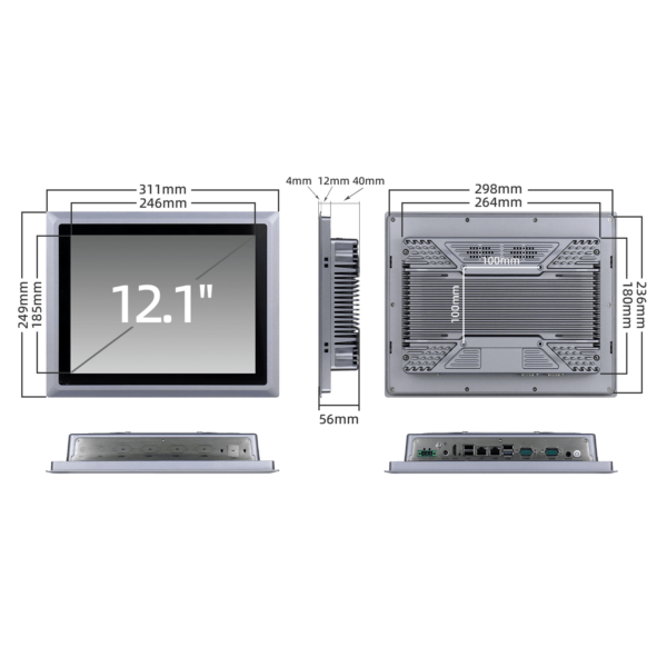 12.1 inch resistive desktop industrial panel PC K121SZ - Image 8