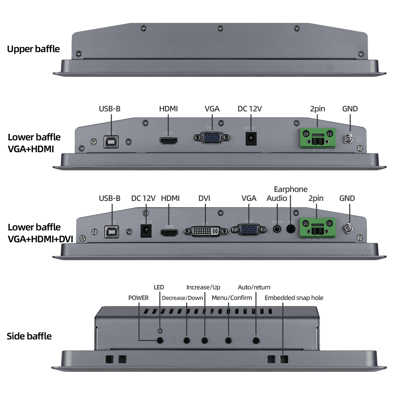  embedded industrial monitor