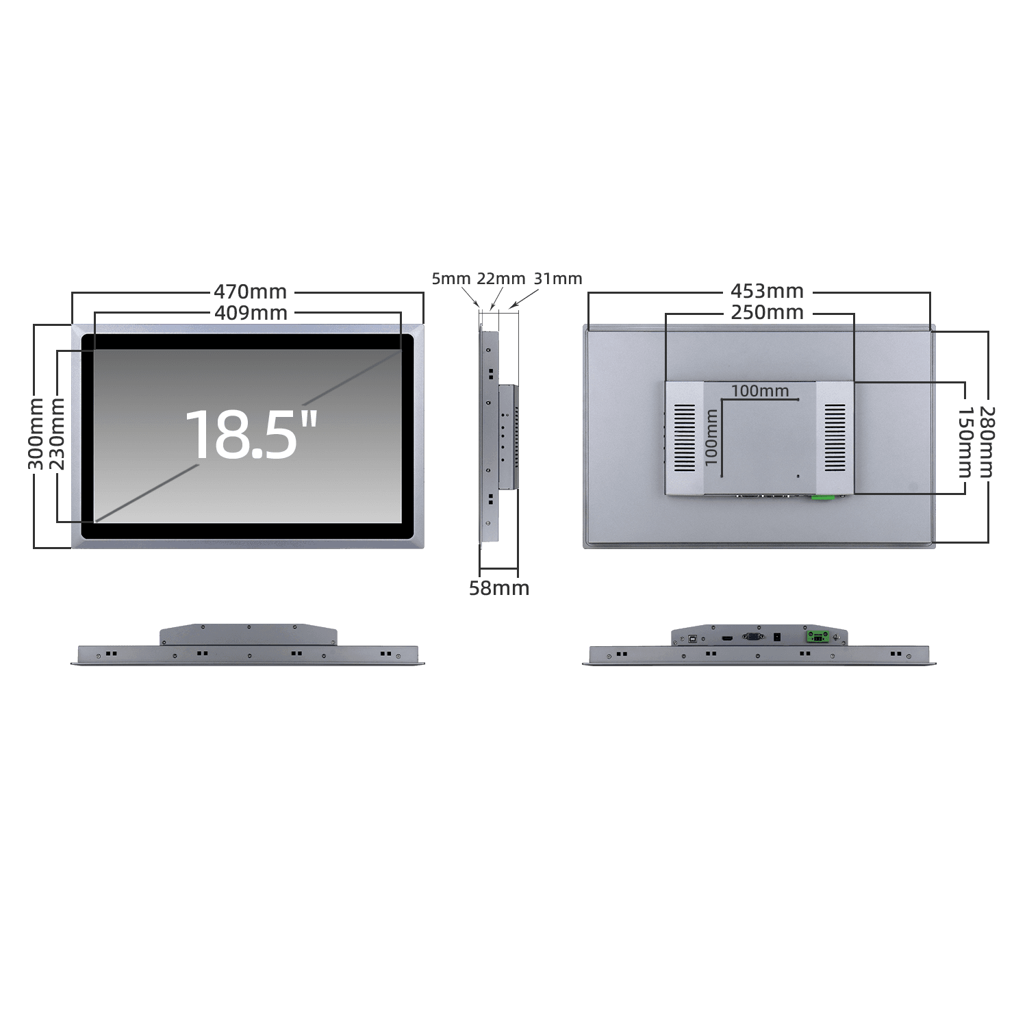 embedded industrial monitor