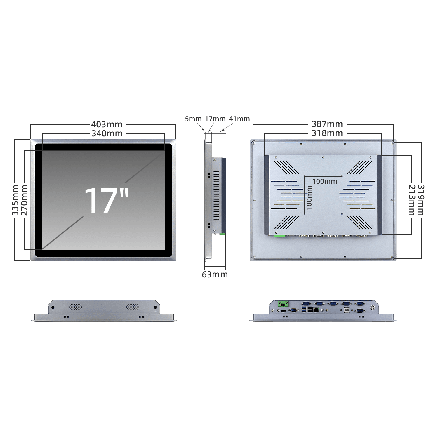 touch screen industrial panel PC