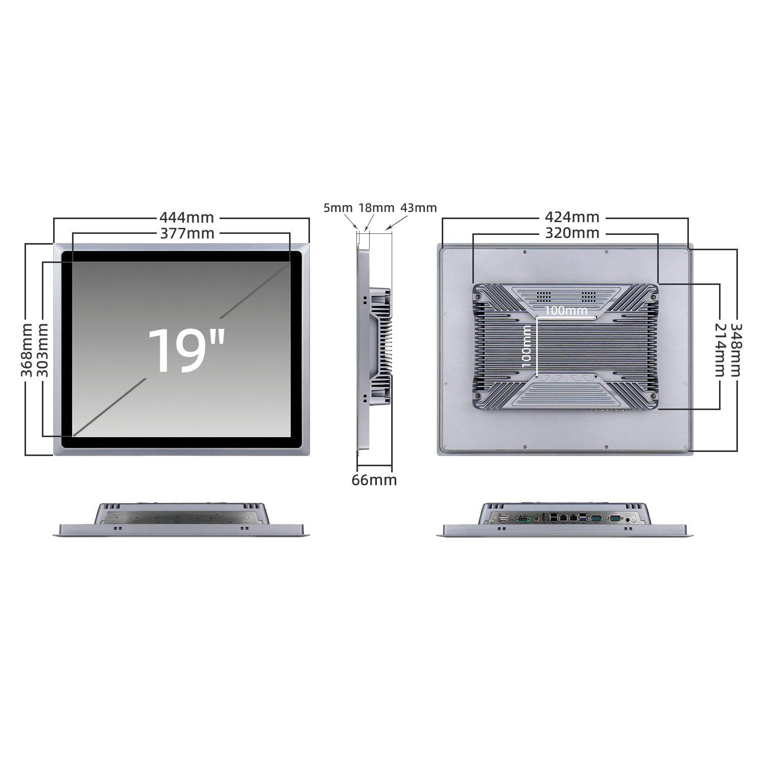 Core i3 i5 i7 industrial panel PC