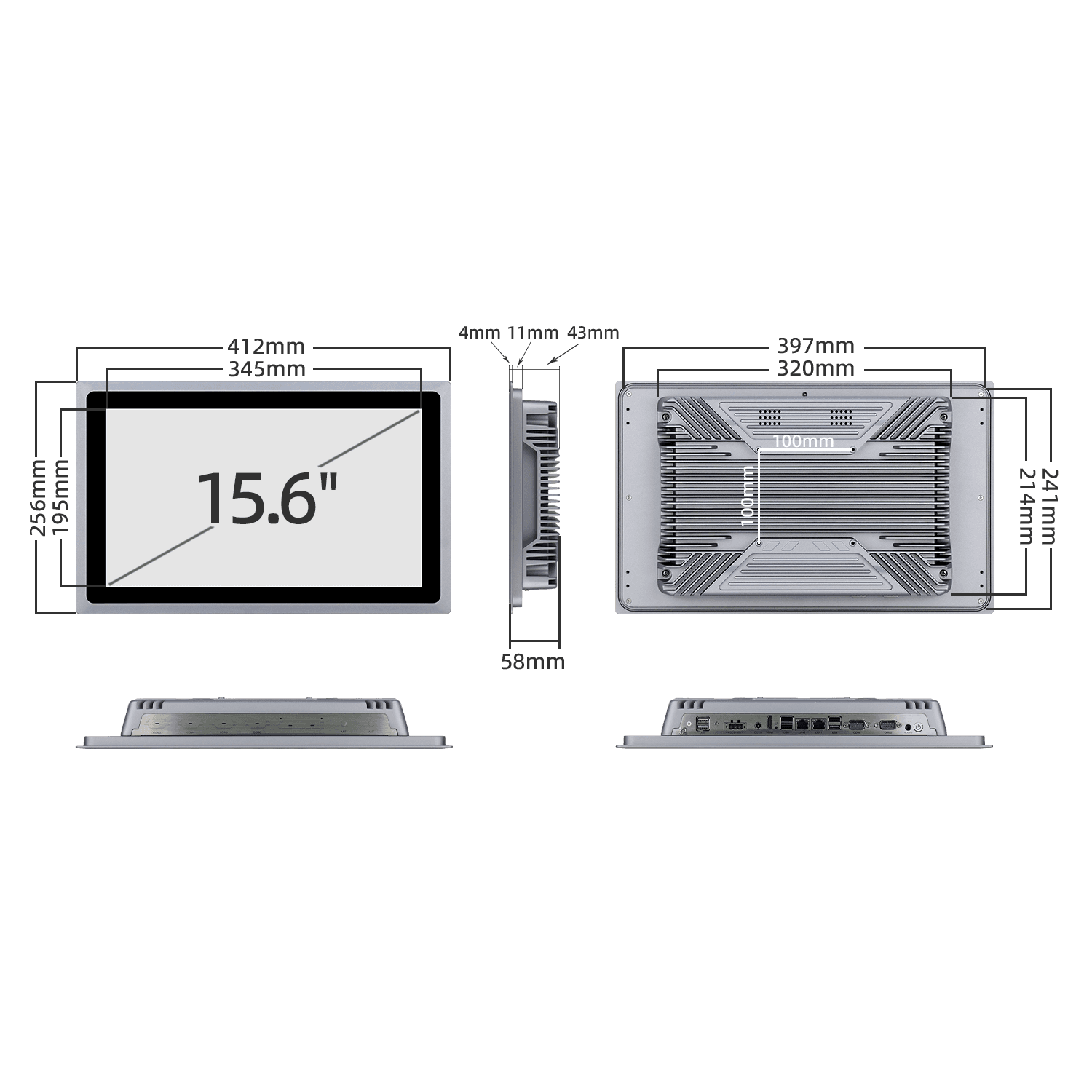 embedded capacitive industrial panel PC