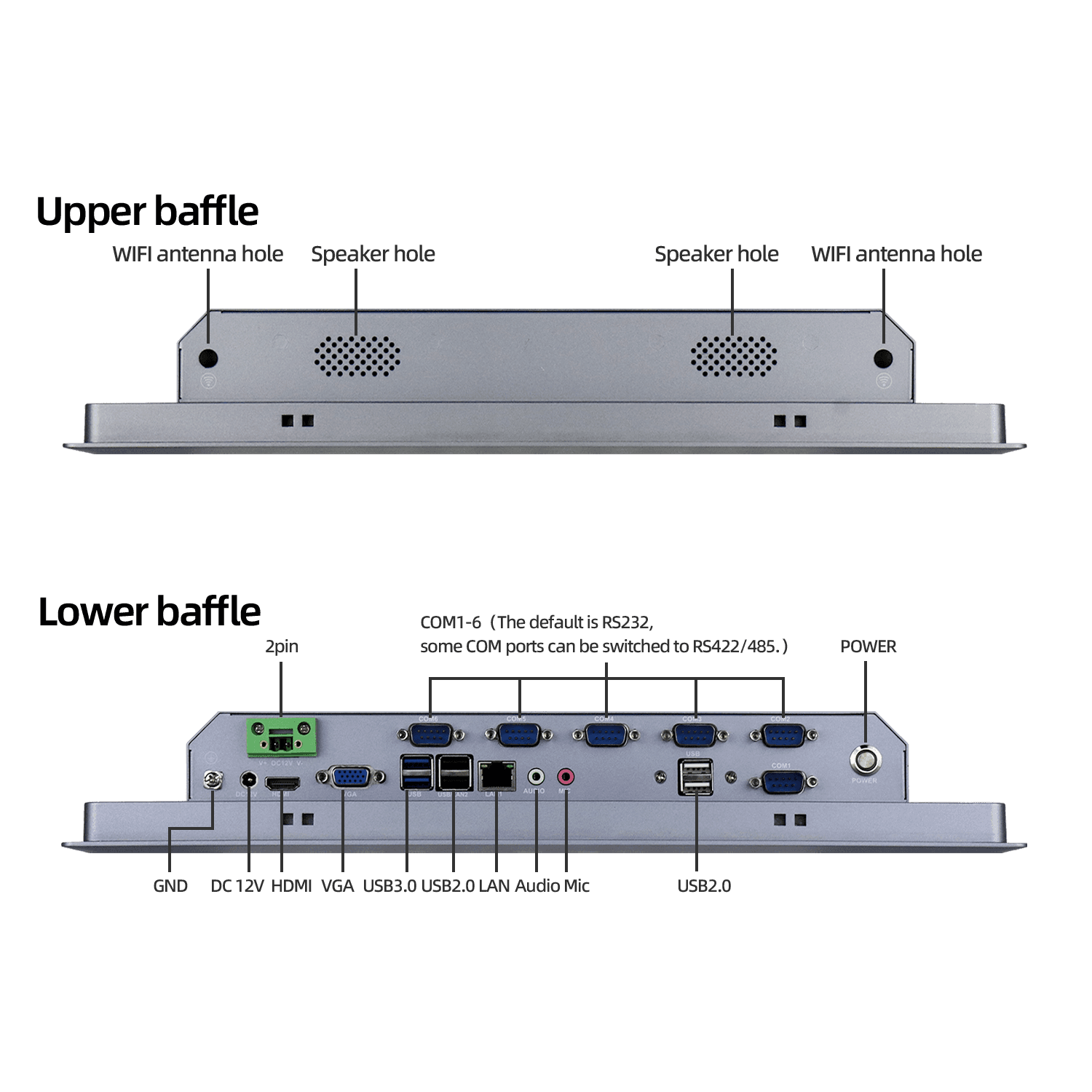 17 inch touch screen industrial panel PC D170SR - Image 8