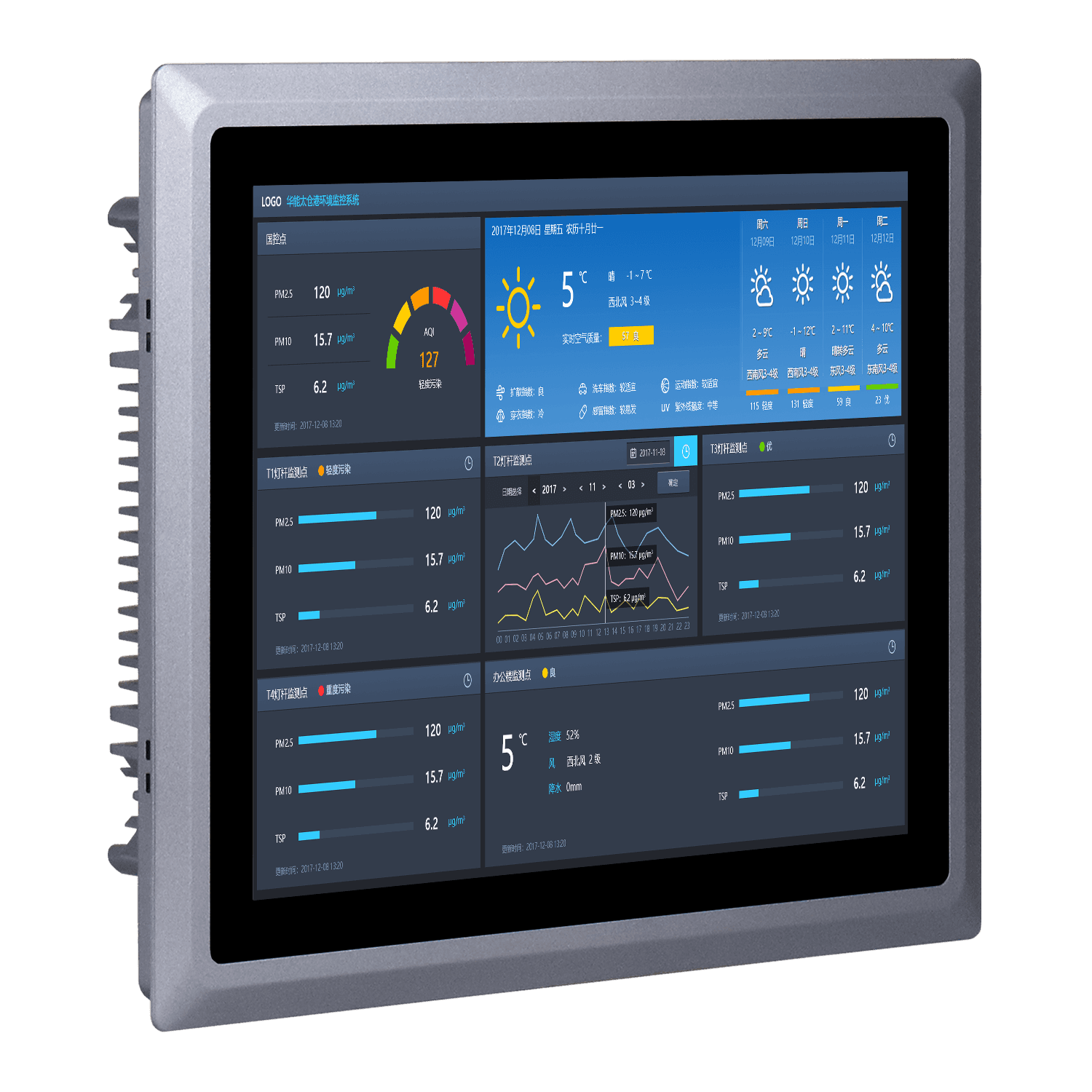 12.1 inch fanless embedded industrial panel PC SCP-K121SR